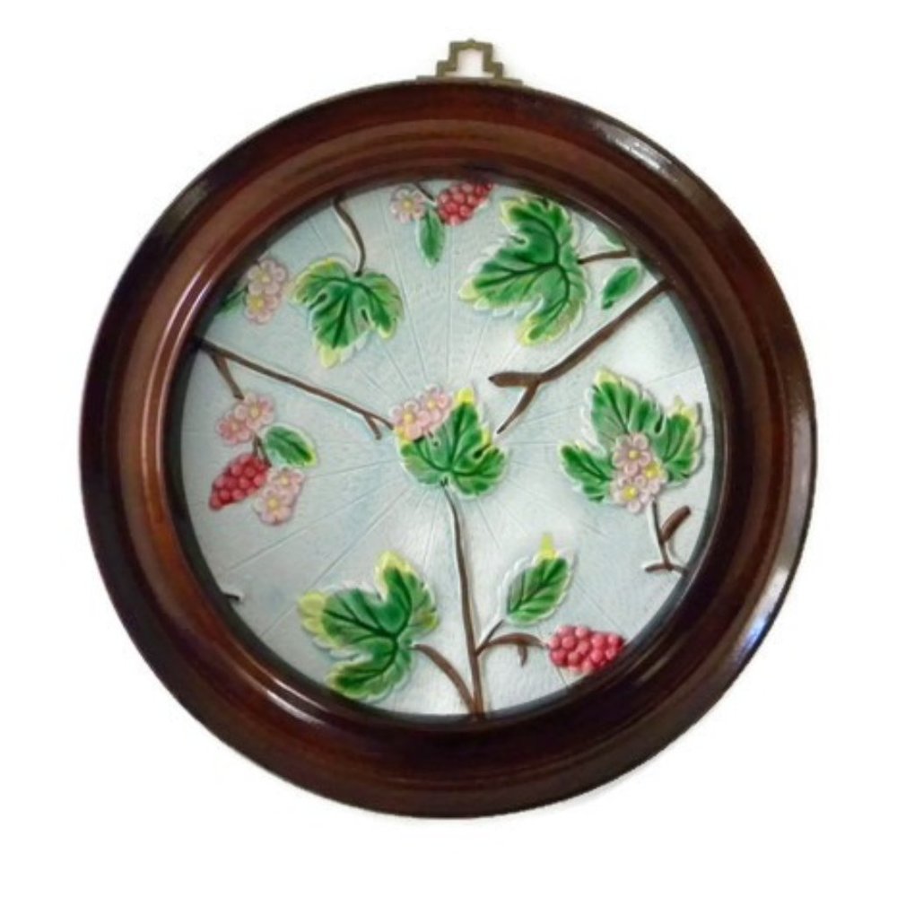 1988 Shafford Vintage Framed Plate Wall Decor